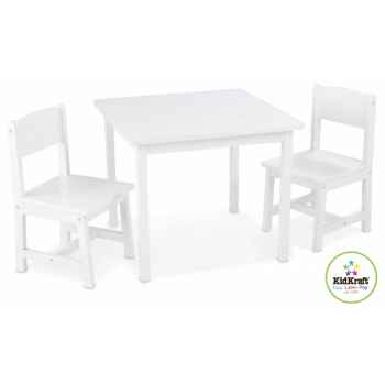 Ensemble table et 2 chaises aspen - blanc KidKraft -21201