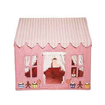 Petit chalet tissu pain d\'épice enfant avec tapis- SGC