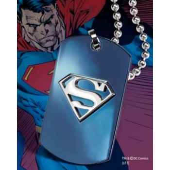 Dog tag emblème superman bleu Noble Collection -NNXT8339