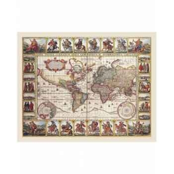 Carte ancienne avec illustrations Zoffoli -Art.3111