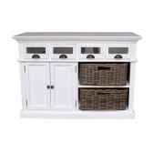 buffet de cuisine avec 2 paniers en rotin collection halifax nova solo b131