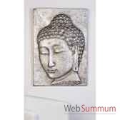 peinture buddha poly argente casablanca design 51602