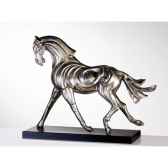 sculpture firehorse antique argent casablanca design 51954