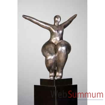 Sculpture \"woman\" antique argent Casablanca Design -59316
