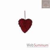 ornement coeur l14 rouge 105285