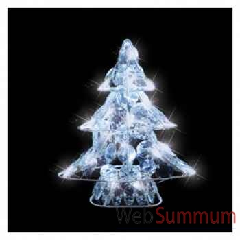 Arbre cristal l23h29.5 led blanc24l -371483