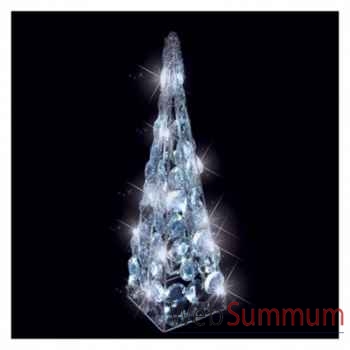 Pyramide cristal l10.5l10.5h39.5led blanc 20l -371485