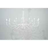 chandelier blanc 12bras kaemingk 484012