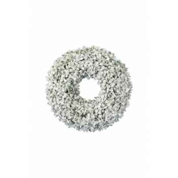 Couronne buis finition glace paillettes 30 cm Kaemingk -688108