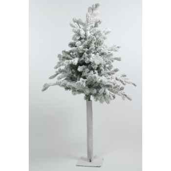 Sapin enneigé sur tronc aspen 150 cm Everlands -NF -688870