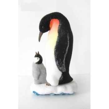 Pingouin nourrissant son petit 50cm Peha -RN-57240