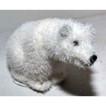 Déco 16x19x12cm ours polaire blanc Peha -TR-11275