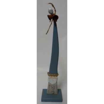 Pere noel en bois 26cm bleu Peha -TR-35960