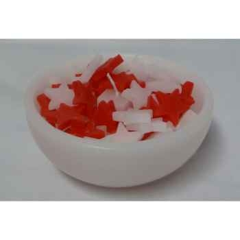 30 bougies 11,5cm rouge/blanc, bol blanc Peha -CL-10170