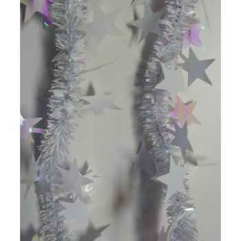 Guirlande 5,5cmx6m etoille iridi blanc Peha -GL-50550