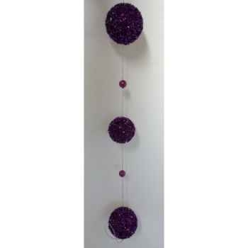 Guirlande boules 170cm violet Peha -TR-36770