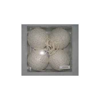 Fig à susp boules 8cm blanc set/4 Peha -TR-25290
