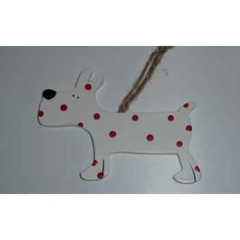 Fig a susp chien 10cm blanc/rouge Peha -TR-27955