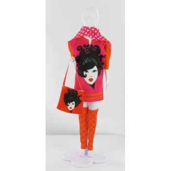 Sally girl pink Dress Your Doll -S111-0801