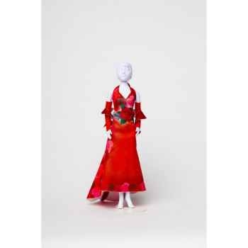 Mary red roses Dress Your Doll -S212-0801