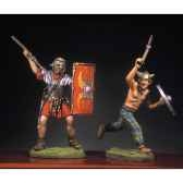 figurine soldat romain et barbare en train de lutter iv ra 017