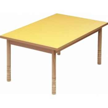 Table rectangle silencieuse avec pieds droits rouge Novum -4479401