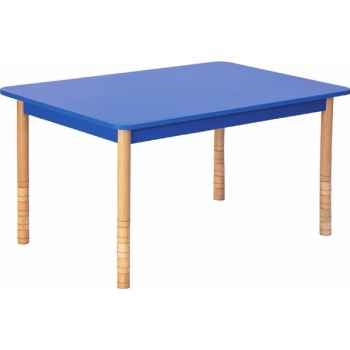 Table en couleurs rectangle bleu Novum -4478942