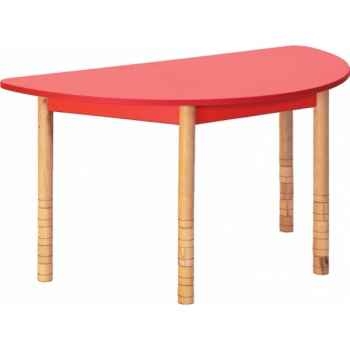 Table en couleurs demi-ronde rouge Novum -4478961