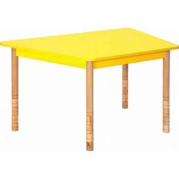 Table en couleurs trapèze rouge Novum -4478931