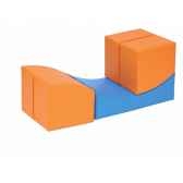 petit canape confort orange bleu novum 4124001