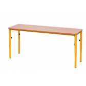 table classique hauteur ajustable 59 76 cm jaune novum 4418125