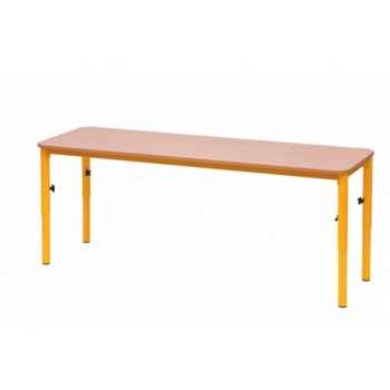 Table classique hauteur ajustable 40-59 cm jaune Novum -4418115