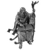 figurines etains merlin assis sur le siege dagobert ad020