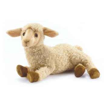 Peluche Agneau beige couché - Animaux 5366