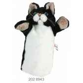 marionnette chat noir blanc 27 cm ramat 2028943