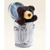 marionnette peluche ours dans la poubelle 5000