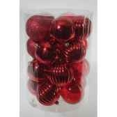 20 boules en plastique 100 mm rouge noekaemingk 23043