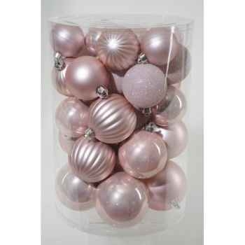 Boules pl mix rose poudre Kaemingk -23176