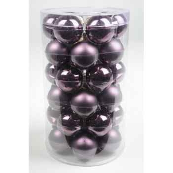 Mini-boules en verre brill-mat 40 mm figue Kaemingk -10430