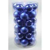 mini boules en verre brilmat 40 mm bleu cobalt kaemingk 10431