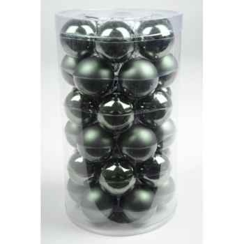 Mini-boules en verre brill-mat 40 mm vert classique Kaemingk -10433