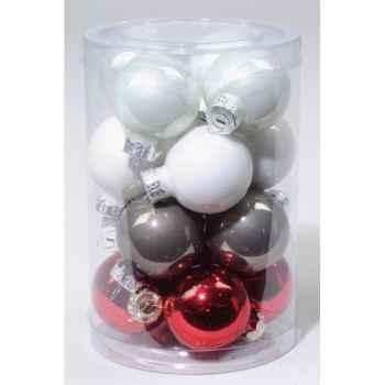 Boules verre christmas chic 35 mm Kaemingk -13307