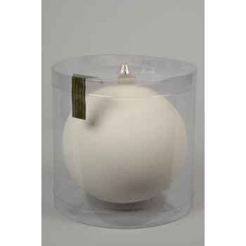 Boule uni mat 150 mm blanc laine Kaemingk -113166