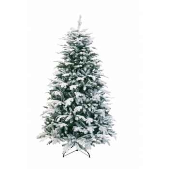 Sapin oslo snow pine hook on flocked white h150cm Van der Gucht -31OSL150