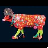 vache flower power hippie cow art in the city 80612