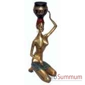 statuette femme africaine en bronze brz03m