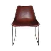 chaise en cuir solxluna style giron pn913