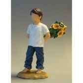 figurine blue jeans flowers for you bj18412