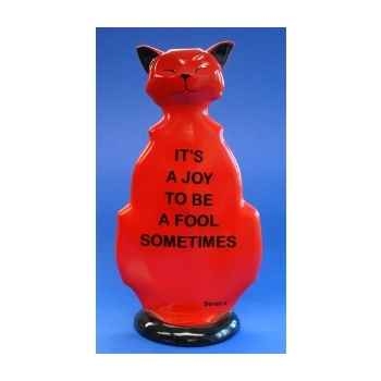 Figurine chat - wise cat to be a fool - wic08