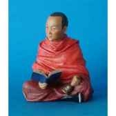 figurine tibet kunchen lama reading colour tib010